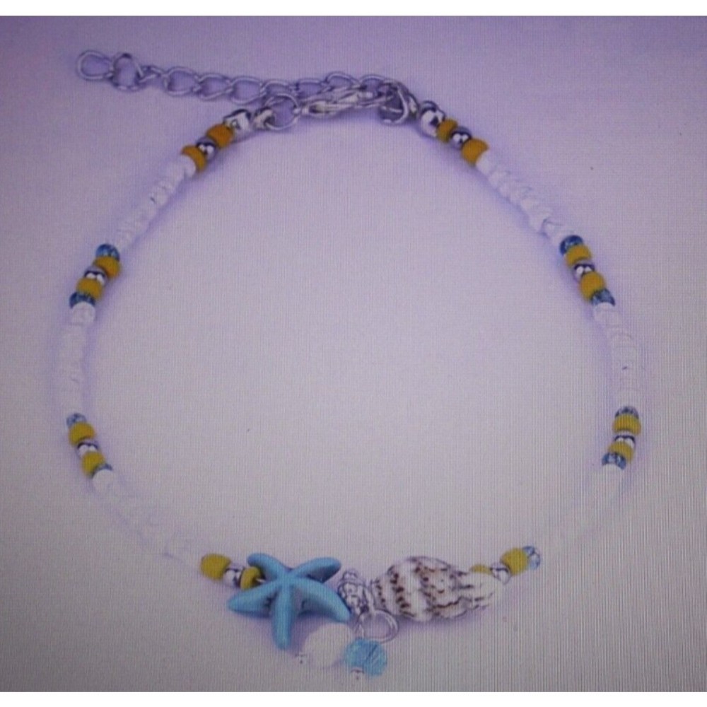Women's Fashion Jewelry Shell Starfish Beads Anklet Ankle Bracelet NIP